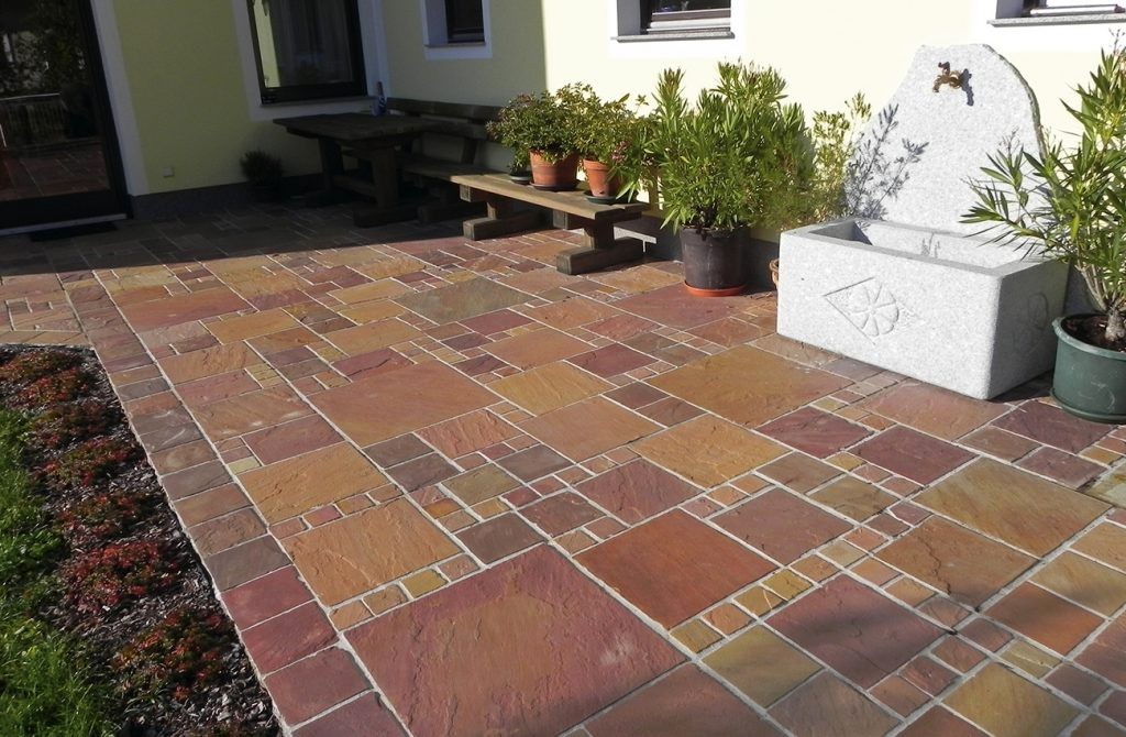 Kandla grey sandstone paving